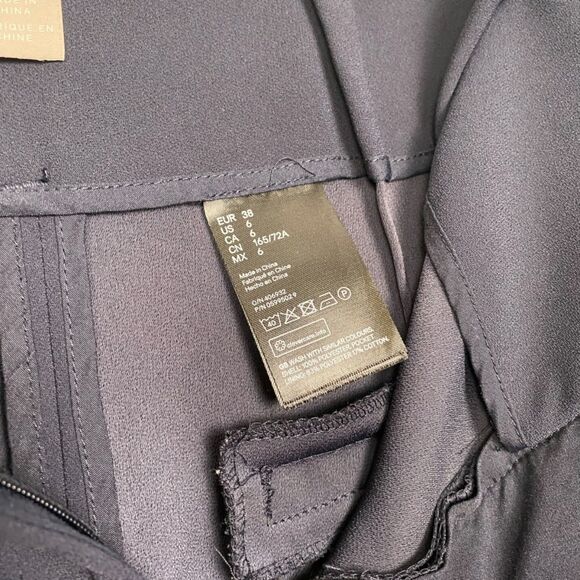 H&M Women's Tailored Blue Ankle Pants - Size US 6 (WP401) - Picture 8 of 9